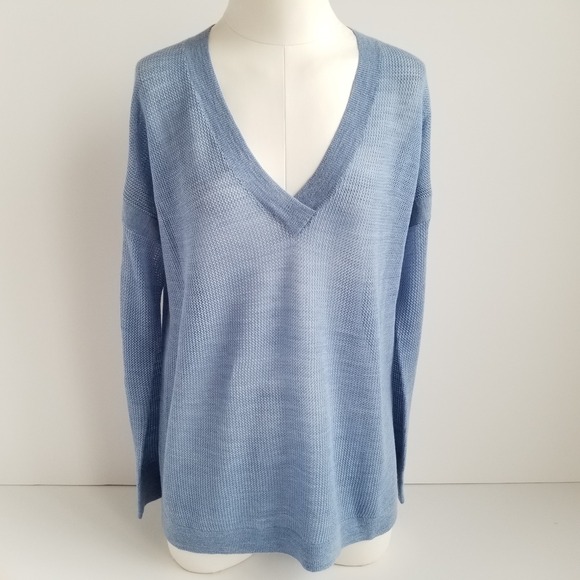 J.CREW Sweaters - J. Crew Factory Blue V-Neck Sweater